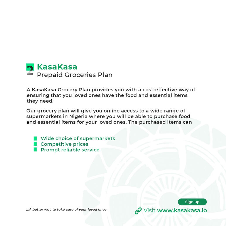 Groceries Plan